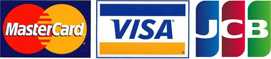 Master Card, VISA, JCBクレジットカード使用可能です